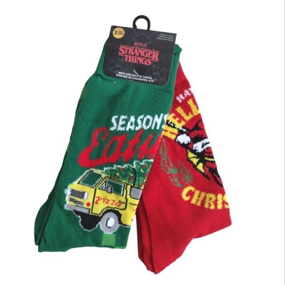 Stranger Things And Eggo Waffles 3 Pairs Crew Socks Bundle NWT - Picture 5 of 12